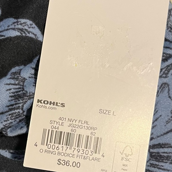 Sundress, SO brand, L, Blue floral - Picture 4 of 4